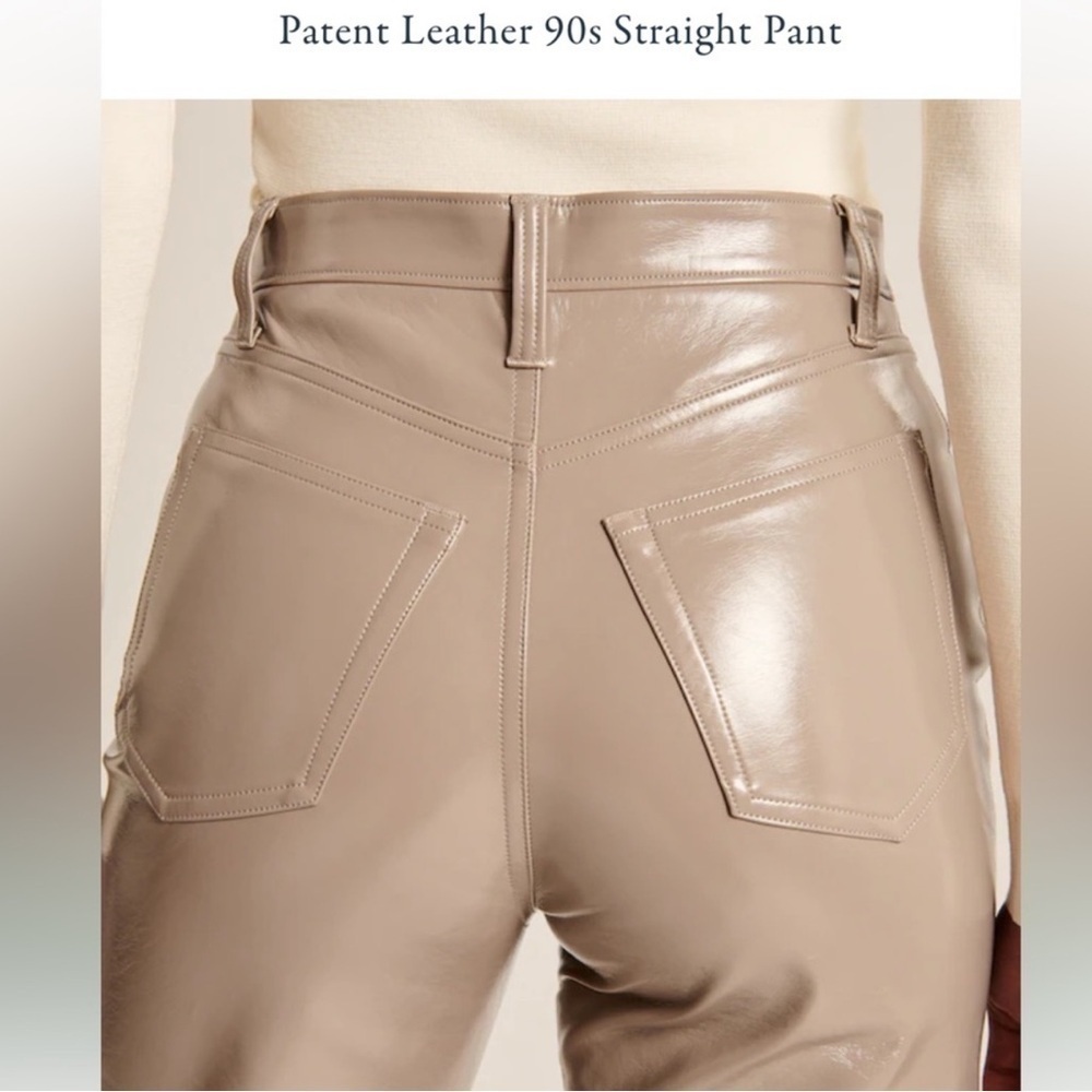 Abercrombie & Fitch 90’s Straight Ultra High Rise Curve Vegan Patent 28 6s 26 2s - Picture 4 of 12